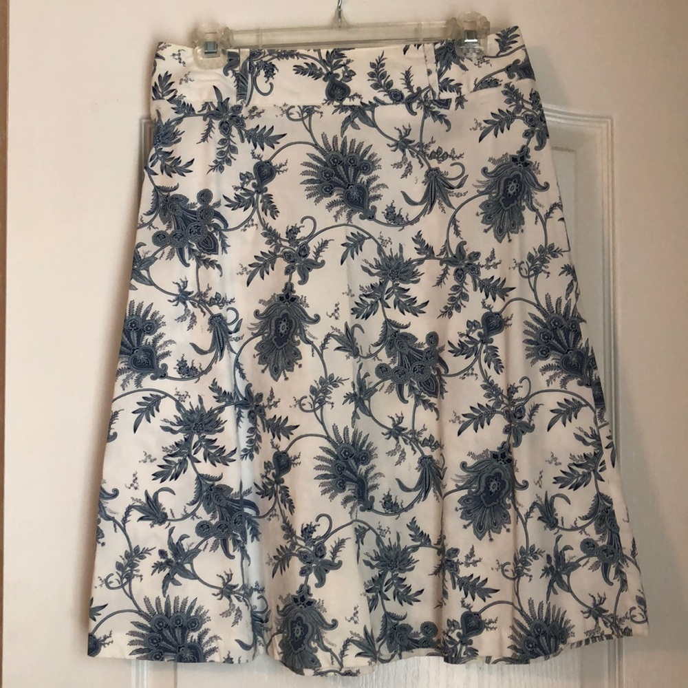 Blue and white skirt